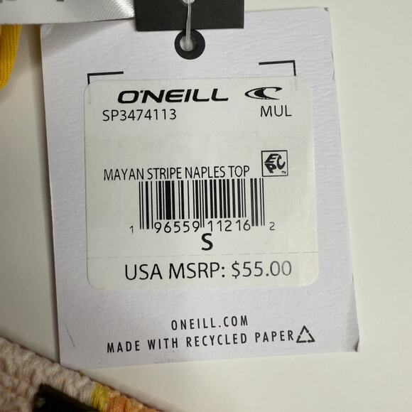 NWT O'Neill Women's Mayan Stripe Bikini Small top Medium Bottom Swimsuit - Picture 6 of 8